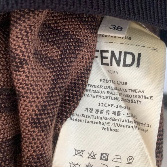 Fendi Black and Brown Forever Dress - Picture 8 of 8